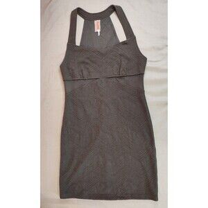 Women's Free People Textured Mesh Mini Dress Gray Medium